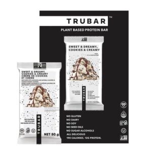 TRUBAR Sweet & Dreamy Cookies & Creamy Protein Bar 1.76oz 12ct
